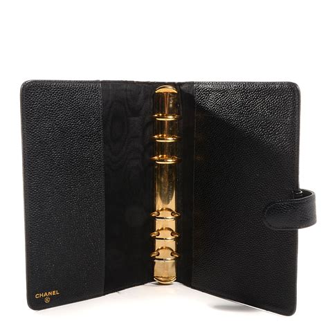 buy chanel agenda|CHANEL Caviar CC Agenda Planner Black .